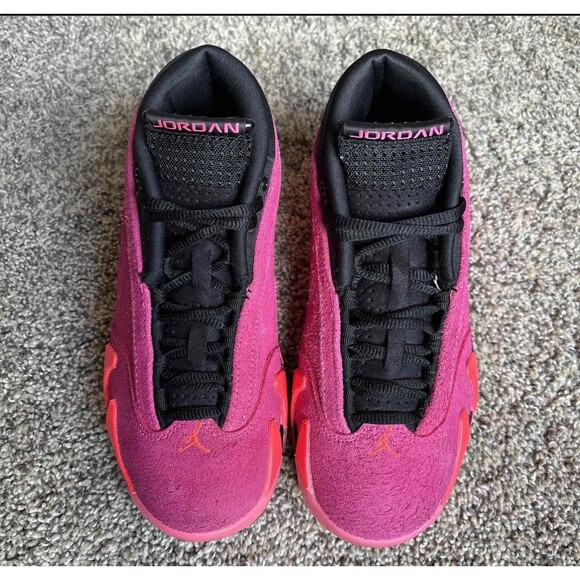 Nike Air Jordan 14 Retro Low Shocking Pink Size 5.5 Women's - Picture 3 of 7
